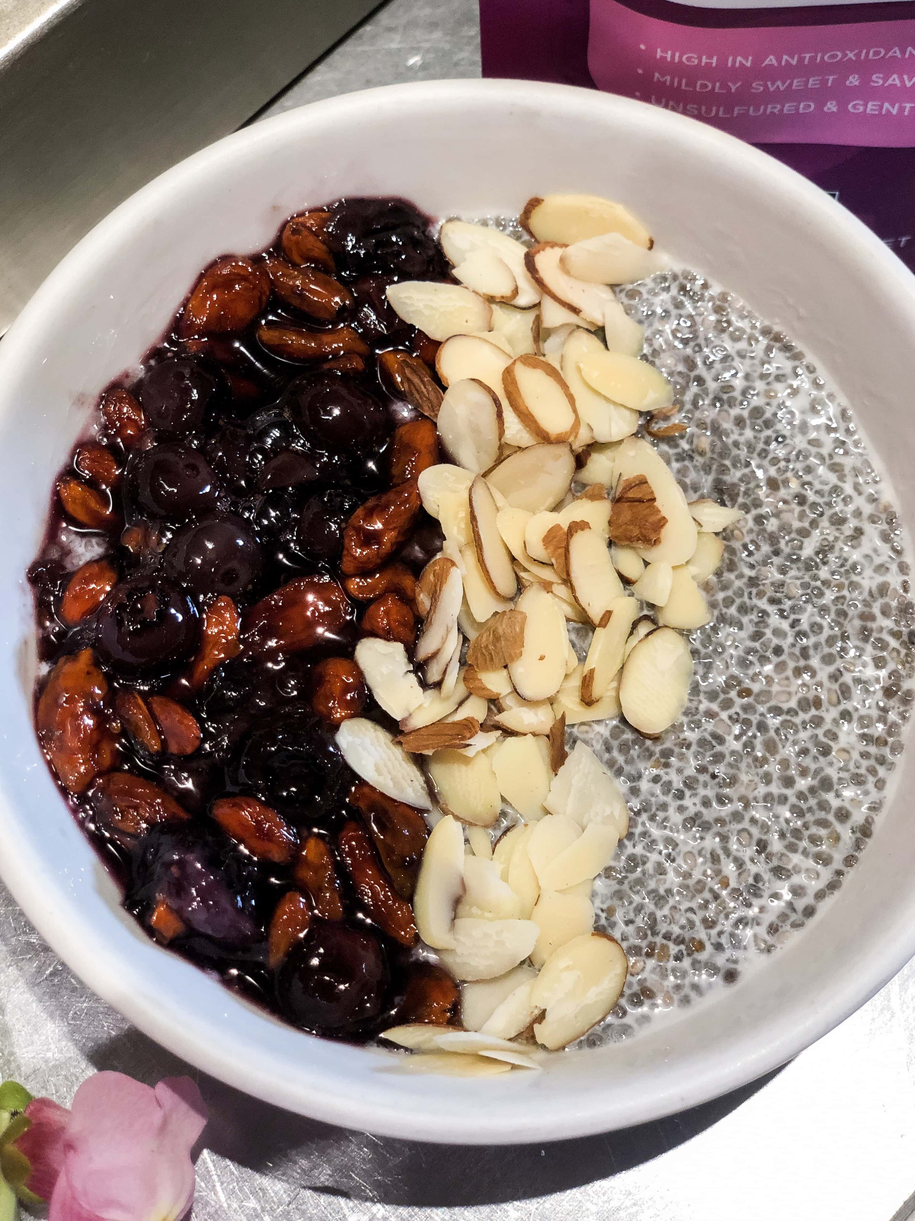 bowl of chia pudding